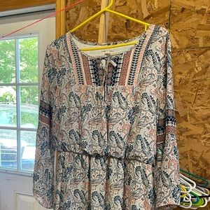 Pink, white & blue Cato brand dress size large